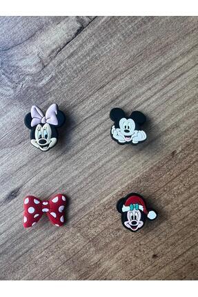 Jibbitz Terlik Süsü 4 ADET Miki Fare Mini Fare set Image 0