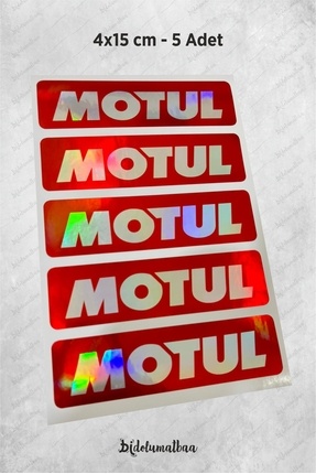 5 Adet Hologram Sticker Seti Kırmızı (4X15 CM) Image 0