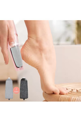 (Sadece Yedek Başlık) Şarjlı Ayak Topuk Törpüsü Yedek Başlıkları 2 Adet Yedek Başlık Image 2