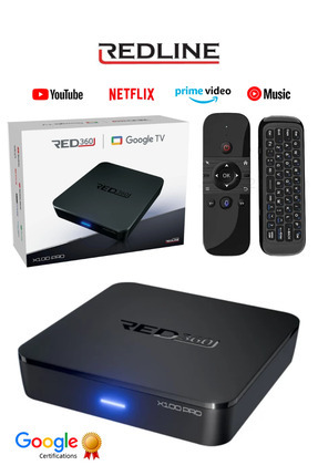 RED360 X100 Pro Android Tv Box + M8 Air Mouse | 16GB Hafıza | Google Tv Destekli 4K Cihaz Image 0