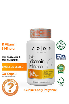 Multivitamin & Mineral 30 Kapsül | 11 Vitamin, 9 Mineral Image 0