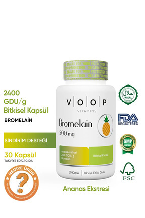 Bromelain - 500 Mg | 30 Bitkisel - Vegan Kapsül Image 0