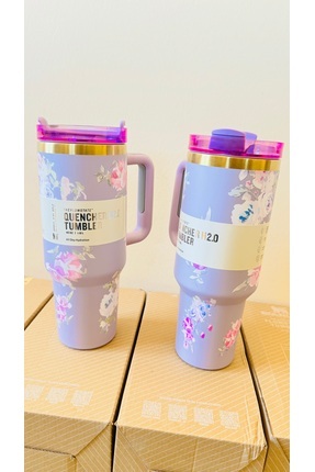 Love Shack Fancy Pipetli çiçekli 1.18 litre mor çiçekli Image 0