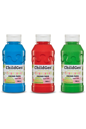 Süper Yıkanabilir 3'lü Parmak Boya Seti (3X350ML) (MAVİ-YEŞİL-KIRMIZI) Image 0