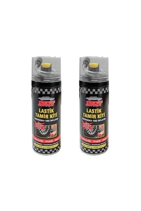 2 Adet Lastik Tamir Köpüğü Sprey Kiti 450 Ml-acil Lastik Şişirici Image 0