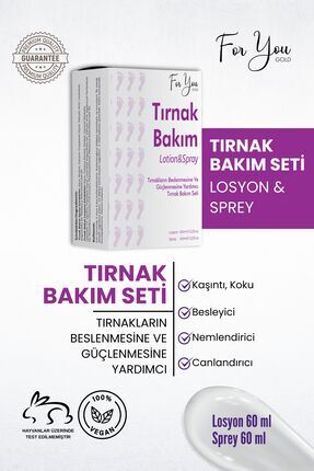 Tırnak Ayak Bakım Seti Losyon&sprey Kaşıntı, Koku, Mantar Gidermeye Yardımcı 2'li Set Image 0