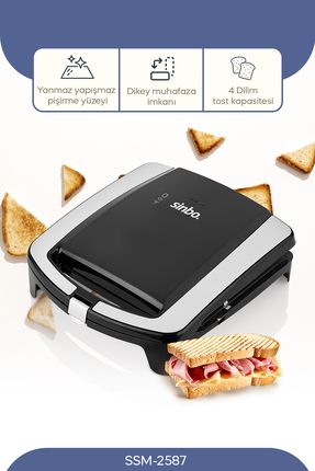SSM-2587 Dilim Mini Tost Makinesi (2 DİLİM ) Image 0