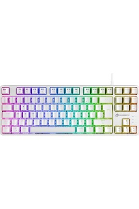 G23W Enigma TKL Rainbow Aydınlatmalı Red Switch Mekanik Beyaz Oyun Klavyesi Image 0