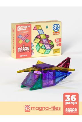 Go Magna-Tiles 36 Parça Manyetik Yapı Blokları Original - Mıknatıslı Eğitici Oyuncak Image 0