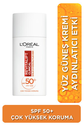 L'oréal Paris Revitalift Clinical Spf 50 Günlük Yüksek Uv Korumalı Yüz Güneş Kremi 50ml Image 0