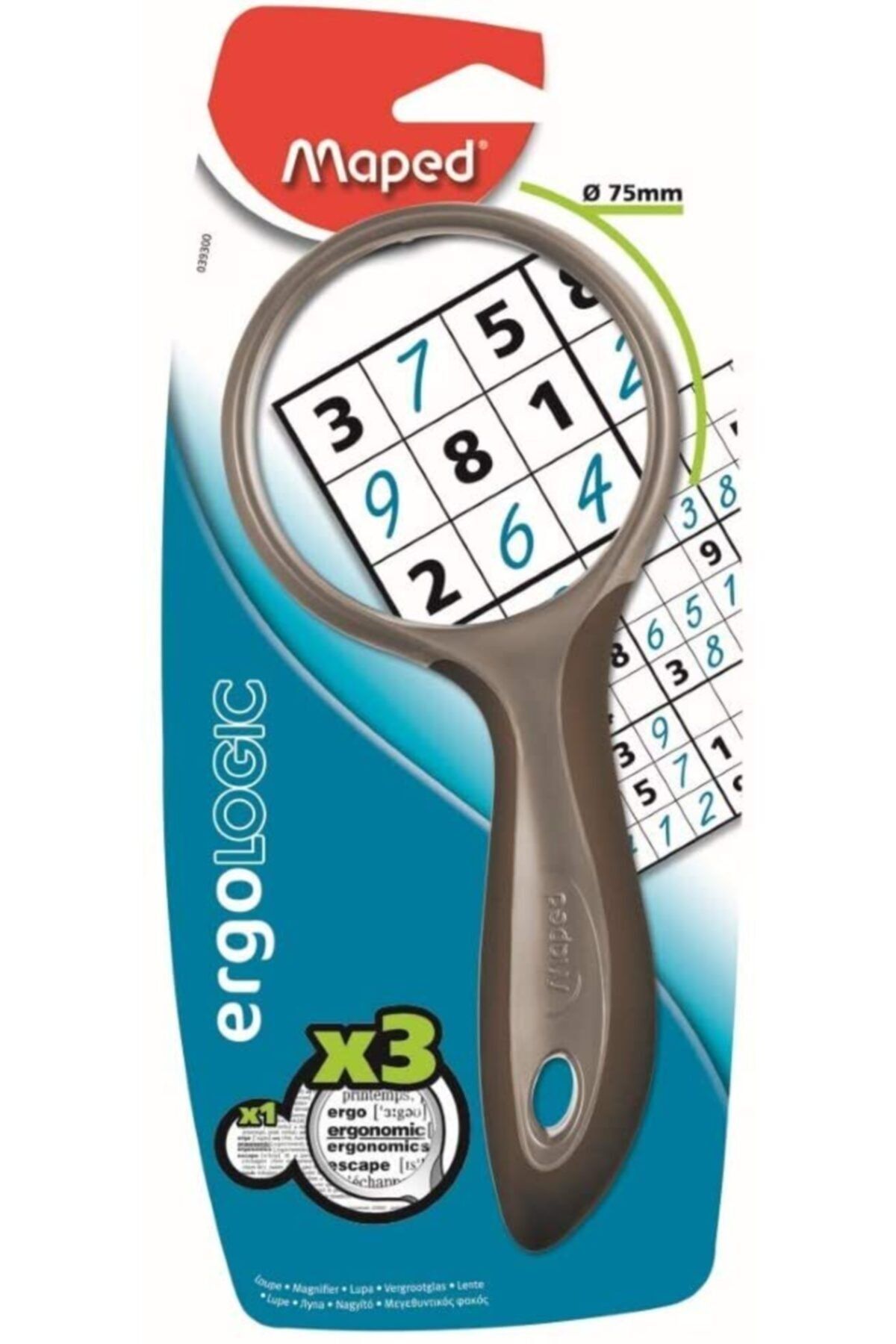 Maped Büyüteç Ergologıc X3 75 Mm Gri 039300