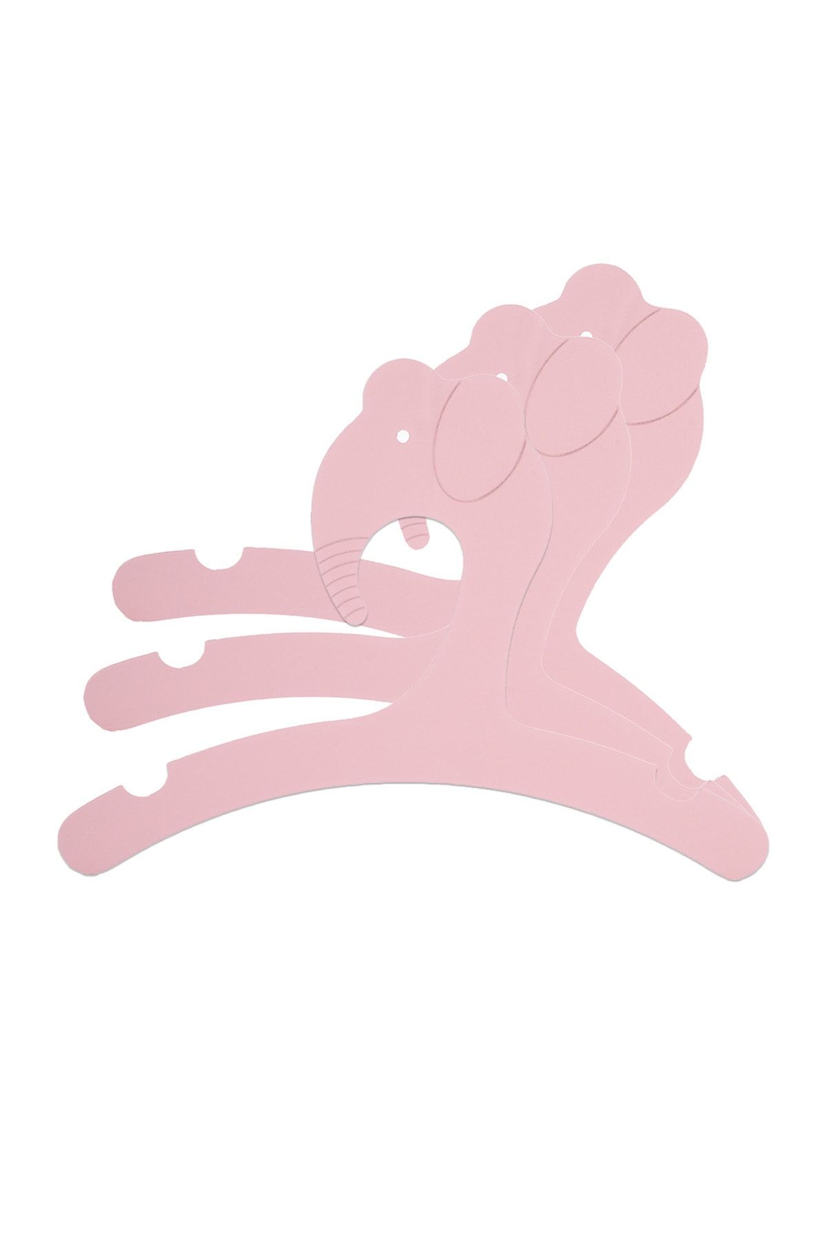 Breseus Bebek Pembe Fil Elbise Askı 3 Adet