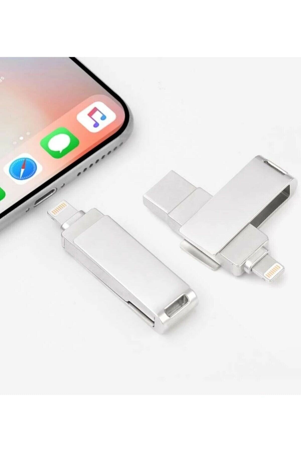 VEHASTORE 64 Gb Iphone Uyumlu Otg Metal Usb Flash Bellek Iphone Ipad Uyumlu
