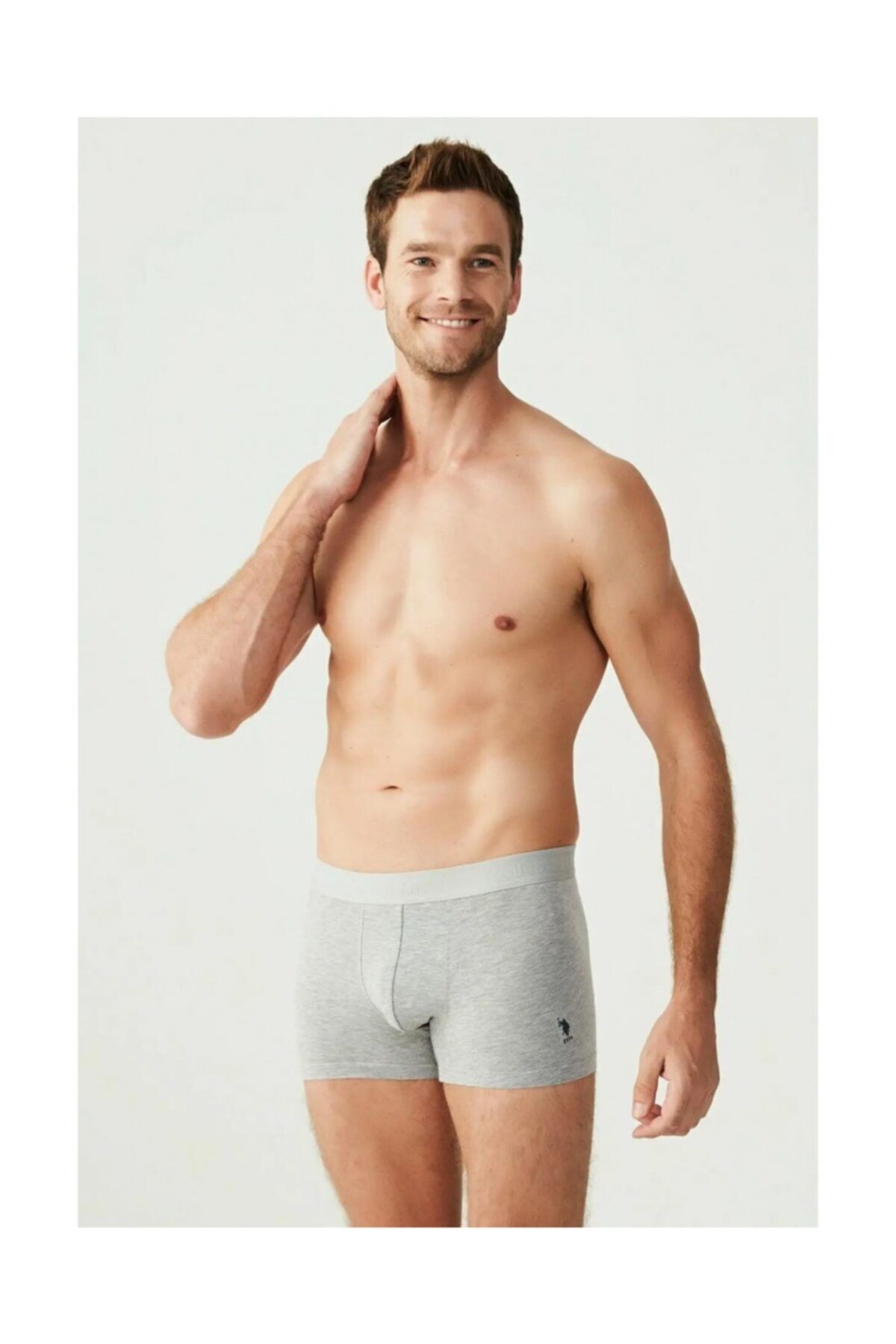 U.S. Polo Assn. U.s Polo 3lü Erkek Boxer 80173 Gri