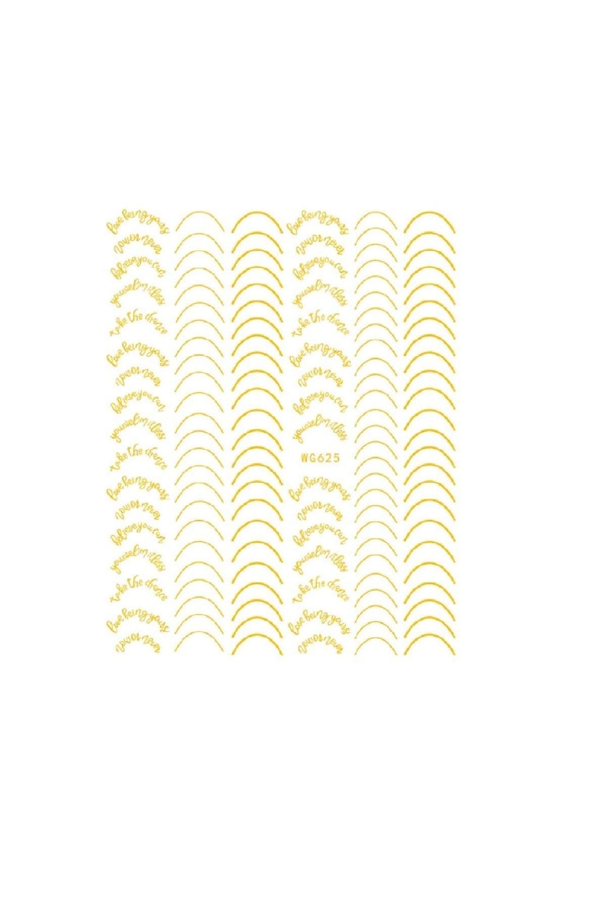 Venalisa Tırnak Sticker Nail Art Süsleme Etiket Wg625 Gold