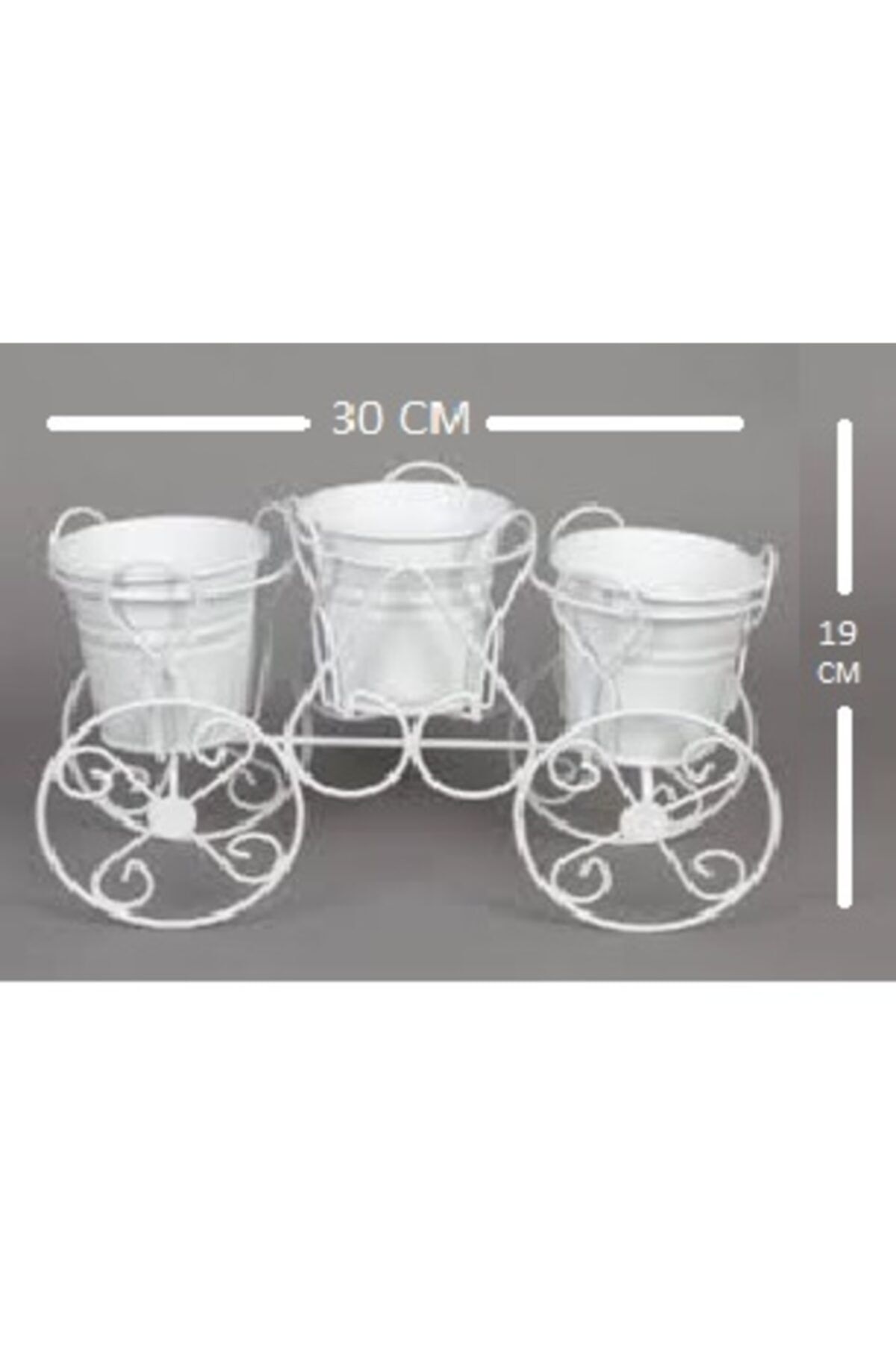 diğet Mi.fabrica Ferforje Metal Dekoratif Saksılık Çiçeklik 3'lü