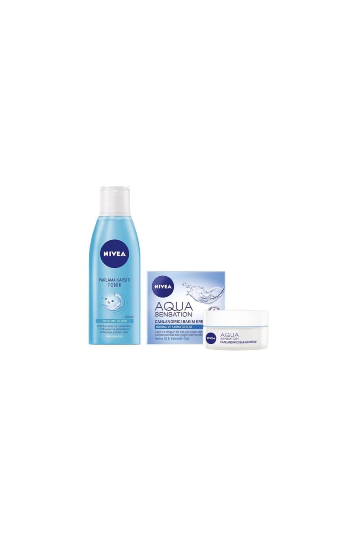 Nivea Yüz Parlama Karşıtı Tonik 200 Ml + Aqua Sensatıon Canlandırıcı Bakım Kremi 50 Ml
