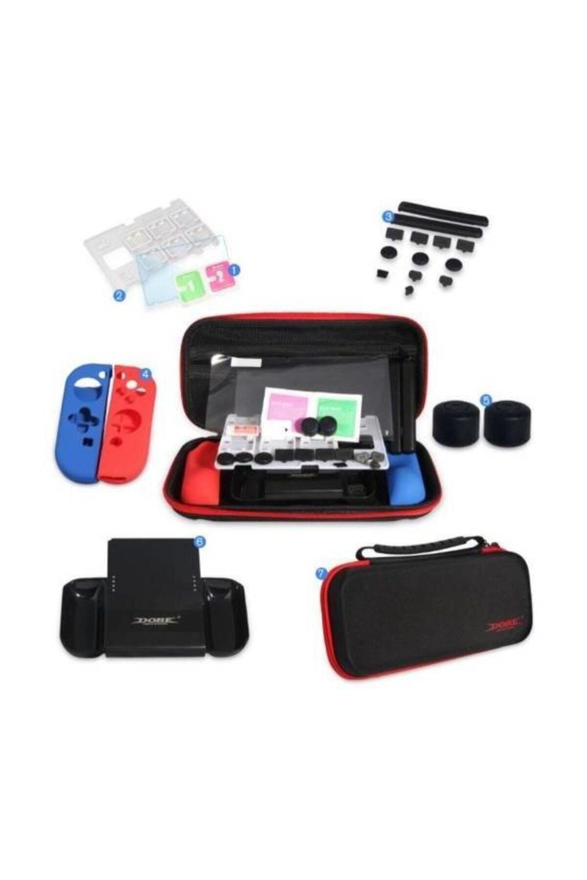 Dobe Nintendo Switch Taşıma Çantası ve Aksesuar Seti 7 Parça