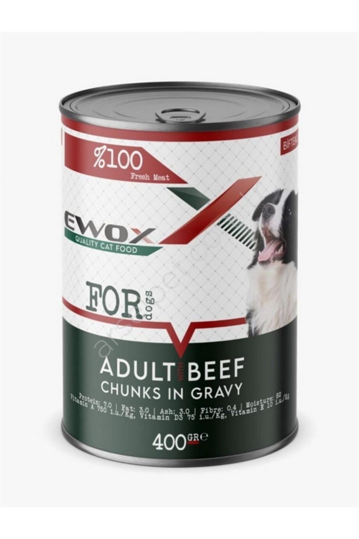 EWOX Biftekli Et Sulu Köpek Konservesi 400 Gr 12'li