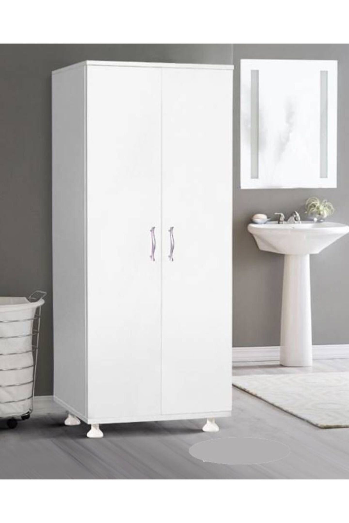 Nesse Shop Ns Çok Amaçlı Mutfak,banyo Ve Ayakkabı Dolabı 2 Kapaklı 4 Bölmeli