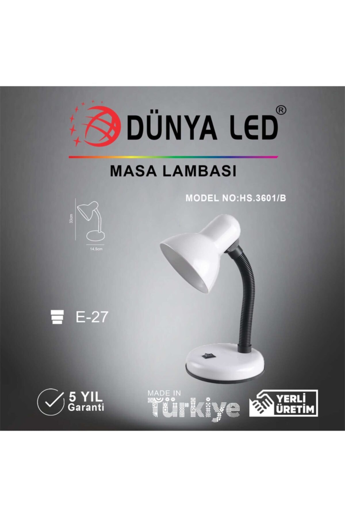 DÜNYA LED Hs.3601-b Masa Lambası Beyaz