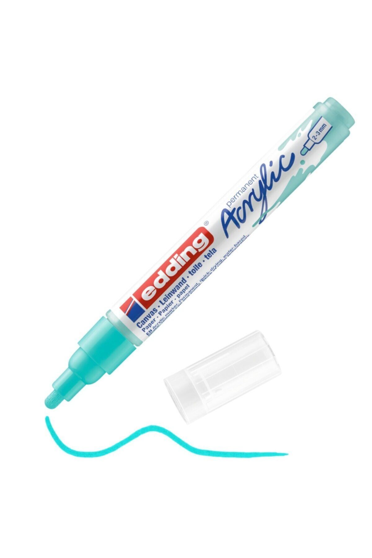 Edding 5100 Akrilik Marker Kalem 2-3mm Yuvarlak Uç Parlak Turkuaz 934