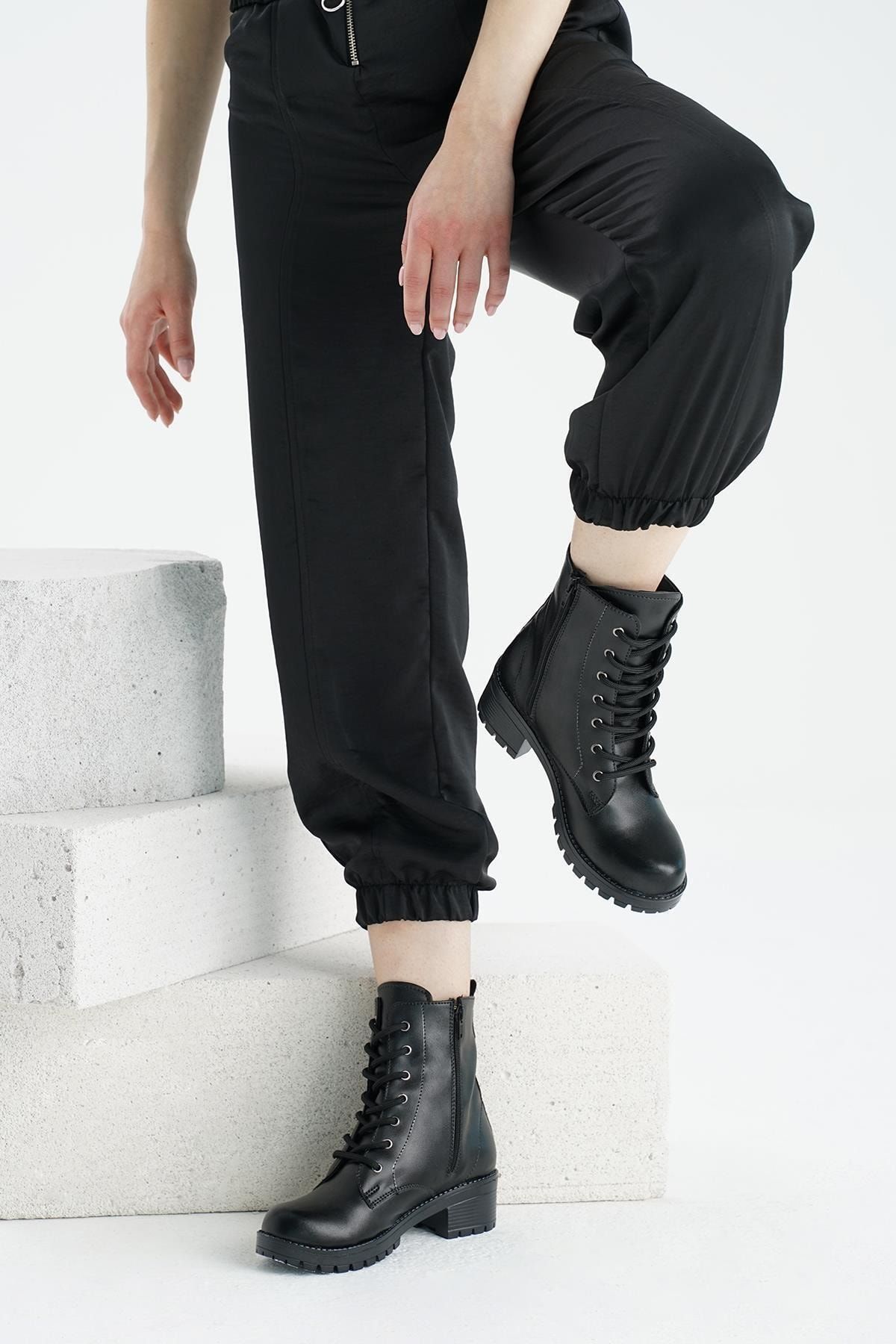 OCT Shoes Günlük Fermuarlı Kadın Bot&bootie Ts1079