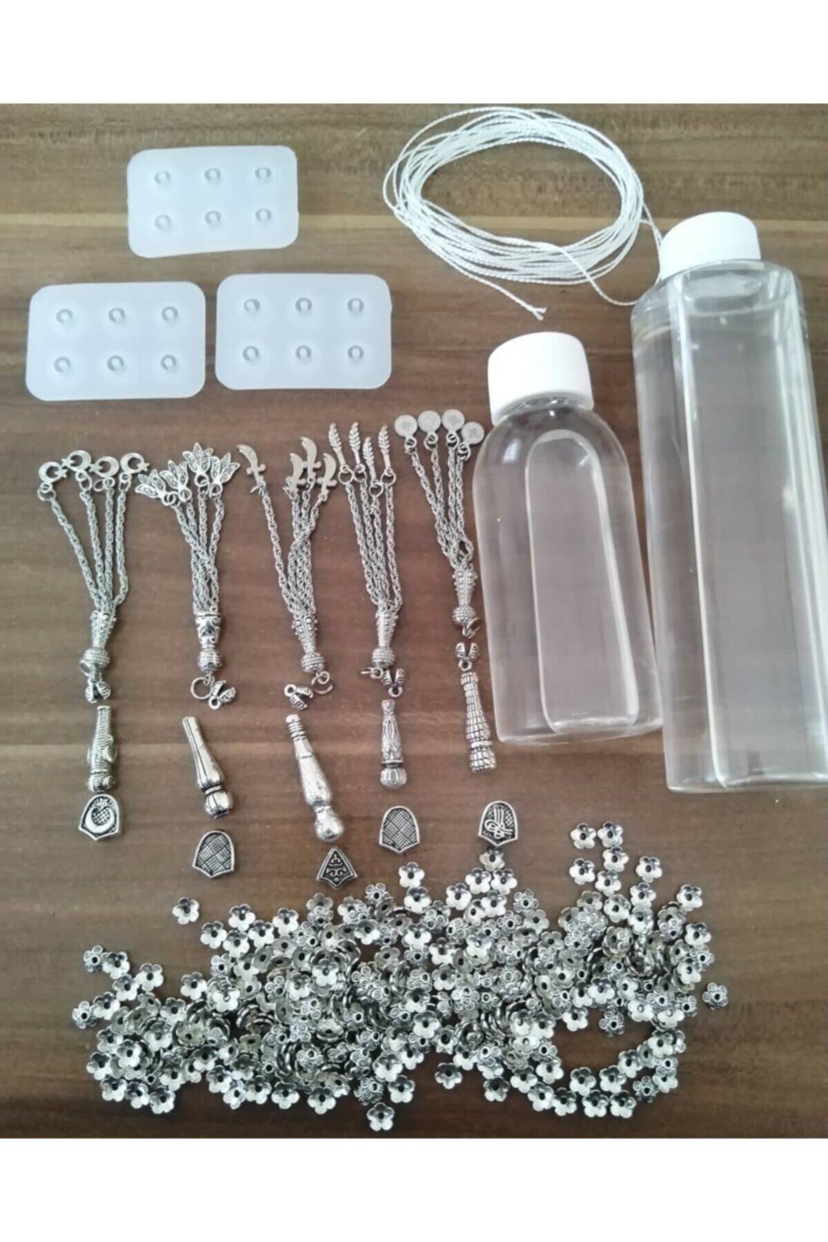 yörük home Epoksi 8mm. Tesbih Yapım Seti ( Gorseldeki Tüm Ürünler Sete Dahildir )