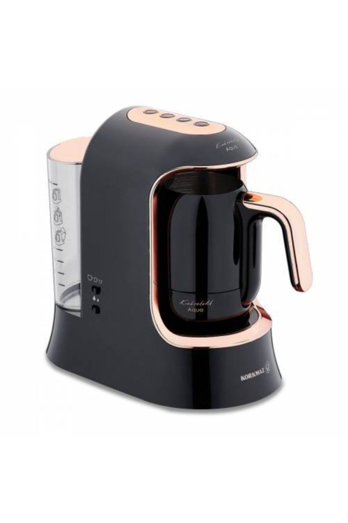 KORKMAZ Kahvekolik A862-04 Aqua Siyah-rosegold Kahve Makinesi