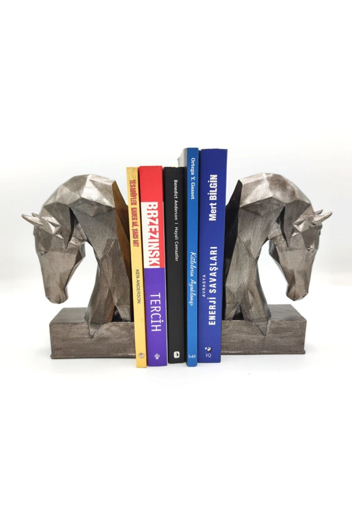 Bun Design Kitap Tutucu At Figürlü Biblo