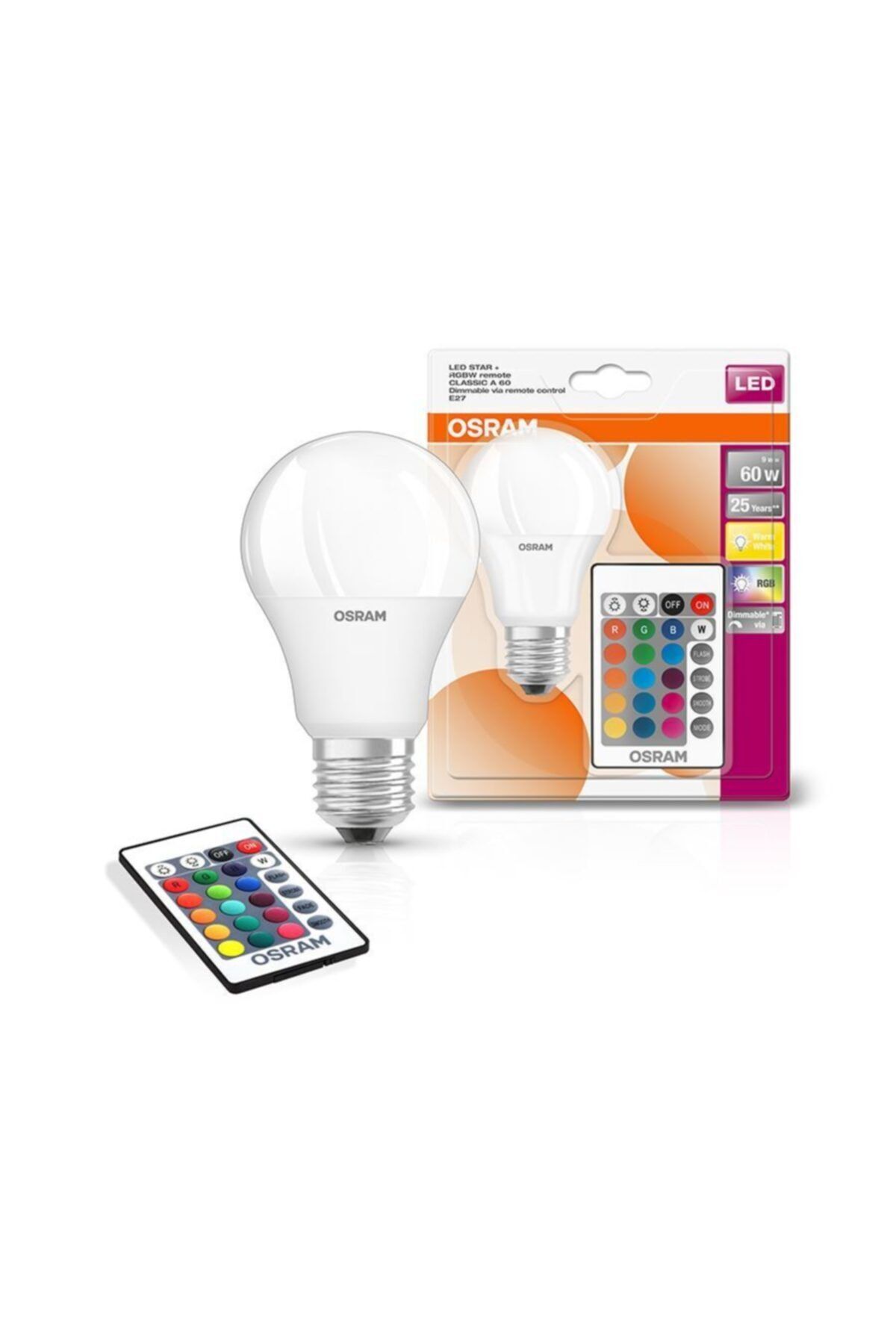 Osram Rgb Renkli A60 9 Watt Ampul