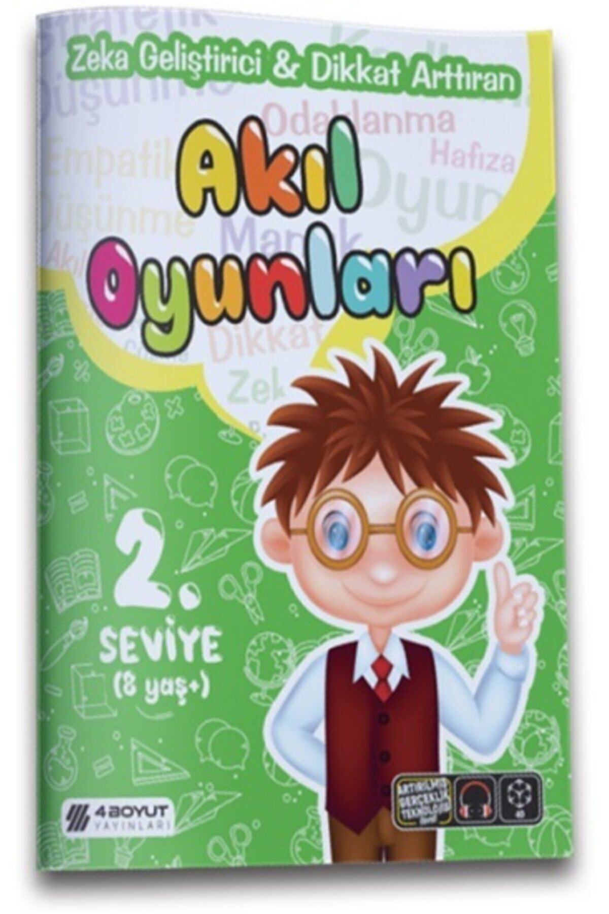 4 Boyut Yayınları Zeka Geliştirici Dikkat Arttıran Akıl Oyunları 2. Seviye