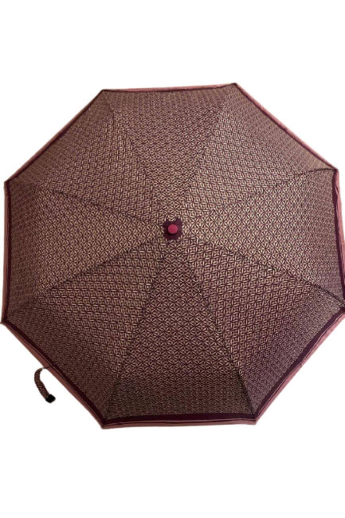 Çiçek Şemsiye Kadın Şemsiye Otomatik Pembe Desenli