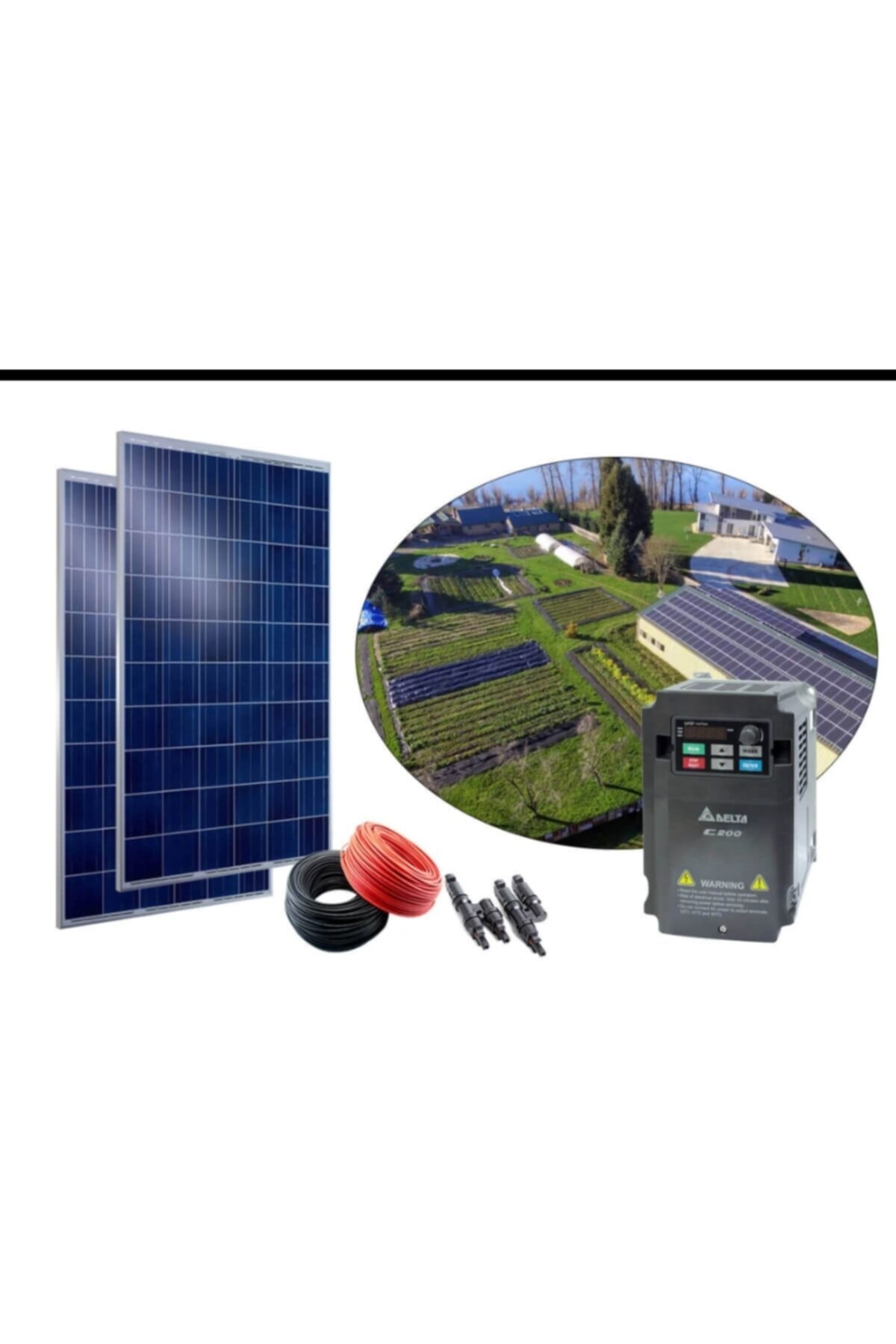 Lexron 1 Hp / 0,75 Kw Monofaze Güneş Panelli Tarımsal Sulama Sistemi