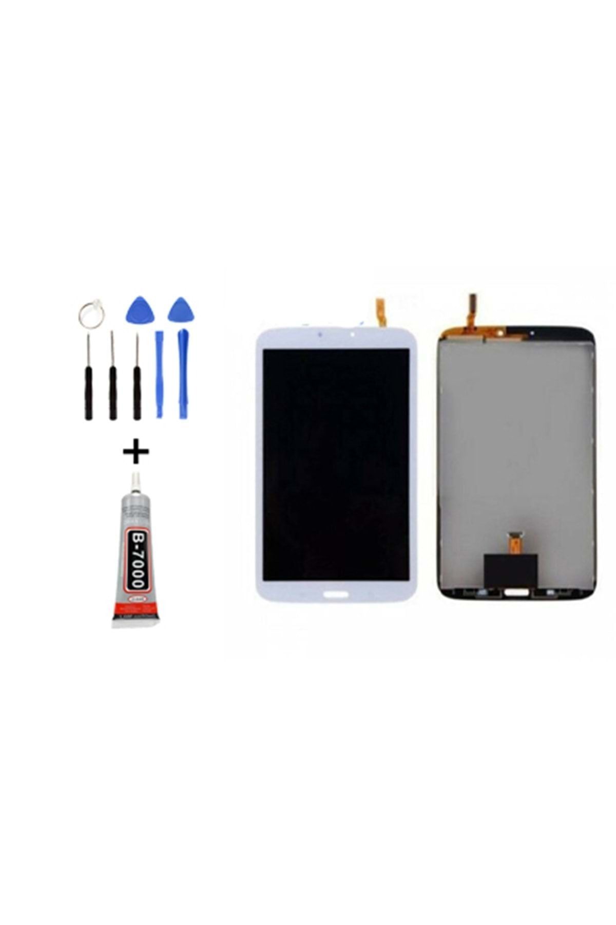 Tk Tech Samsung Tab T312 Lcd Ekran Dokunmatik Beyaz Tamir Seti Yanında