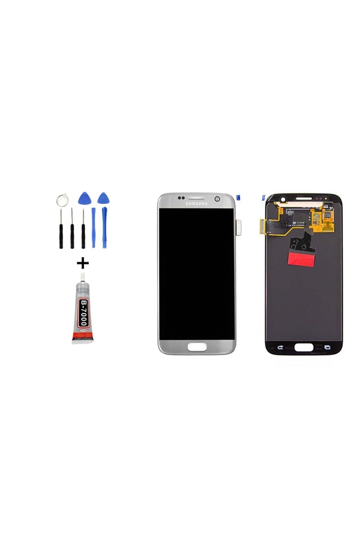 Tk Tech Samsung S7 Edge G935 Lcd Ekran Dokunmatik Silver Tamir Seti Yanında