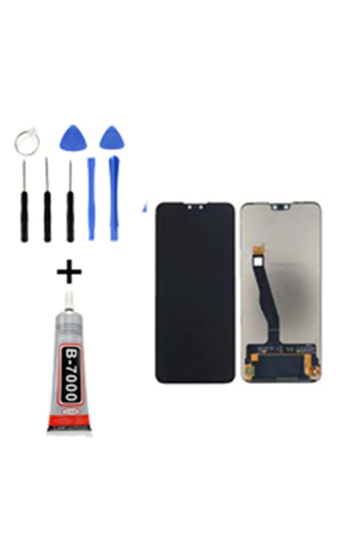 Tk Tech Huaweı Y9 2019 Lcd Ekran Dokunmatik Siyah Tamir Seti Yanında