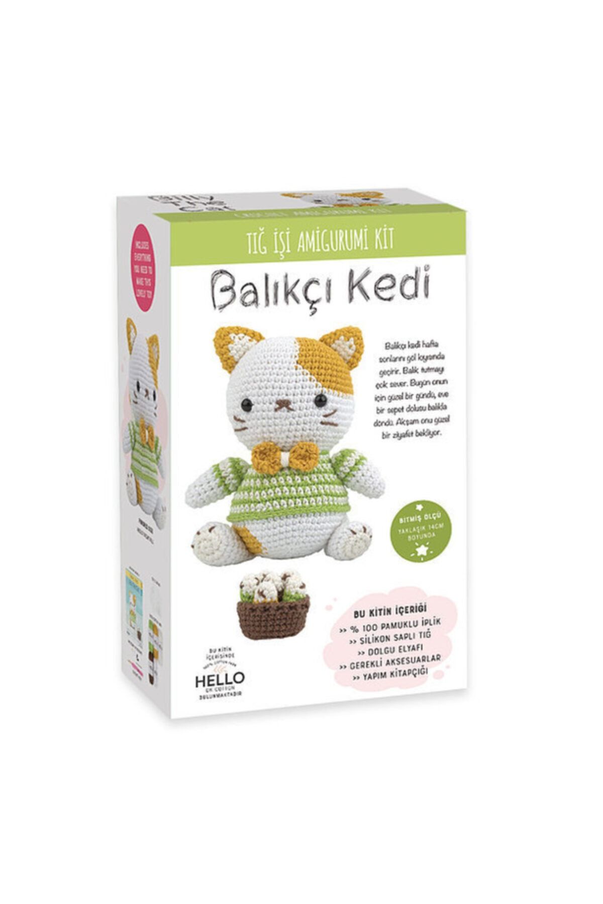 HELLO Amigurumi Balıkçı Kedi Yapım Seti
