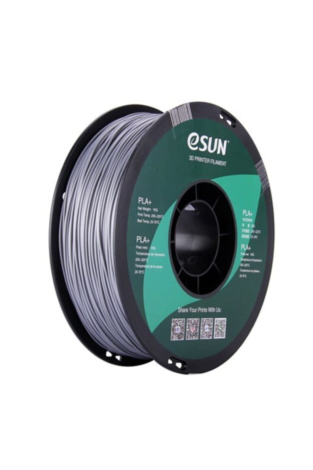 eSun Pla Plus+ Gümüş Filament 1.75mm 1kg