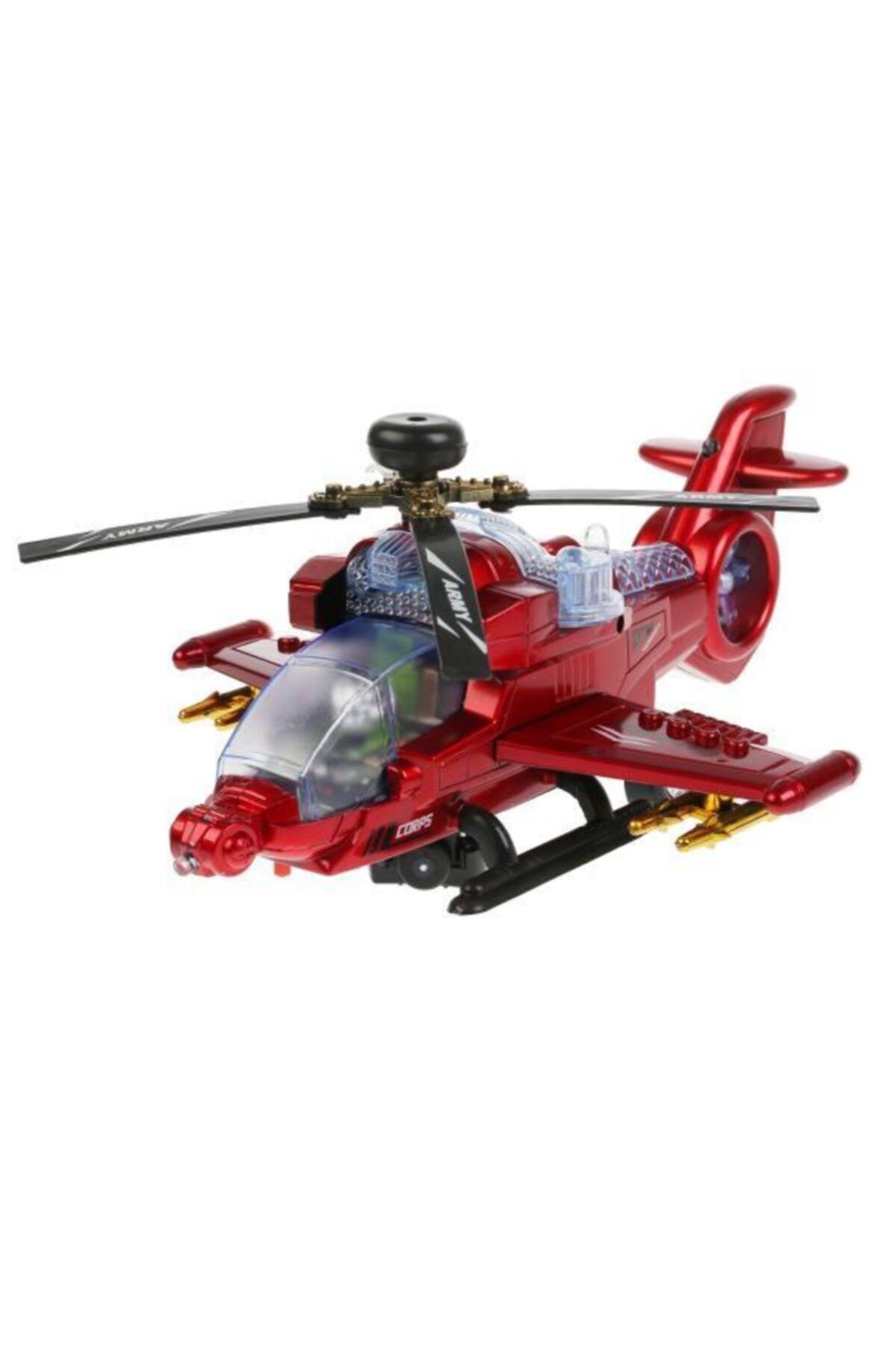 GEMRİL Oyuncak Helikopter Pilli Sesli Işıklı Pervaneleri Dönen Helikopter 360 Derece Dönen Helikopter
