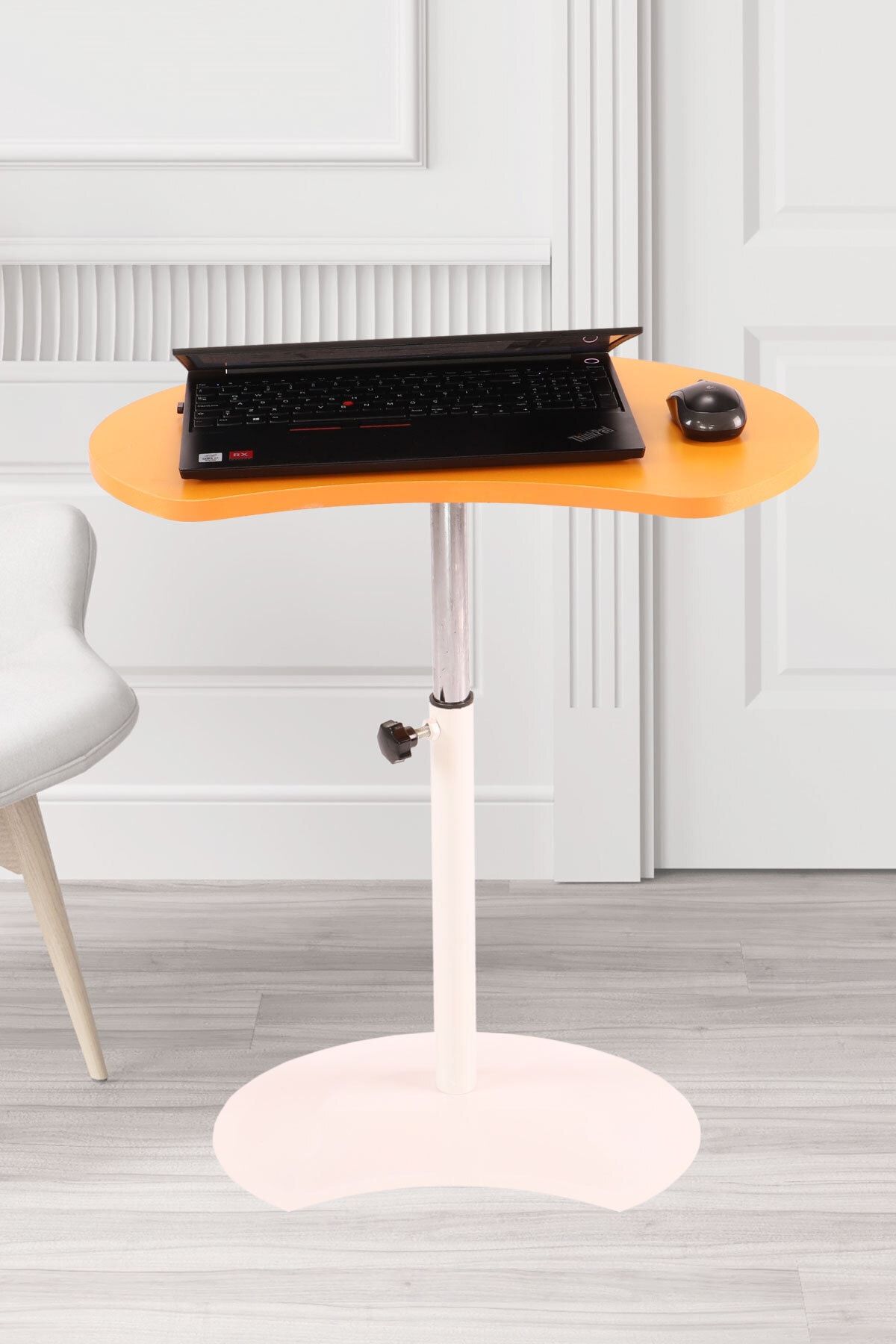 İronika Yükseklik Ayarlı Laptop Sehpası Turuncu Beyaz