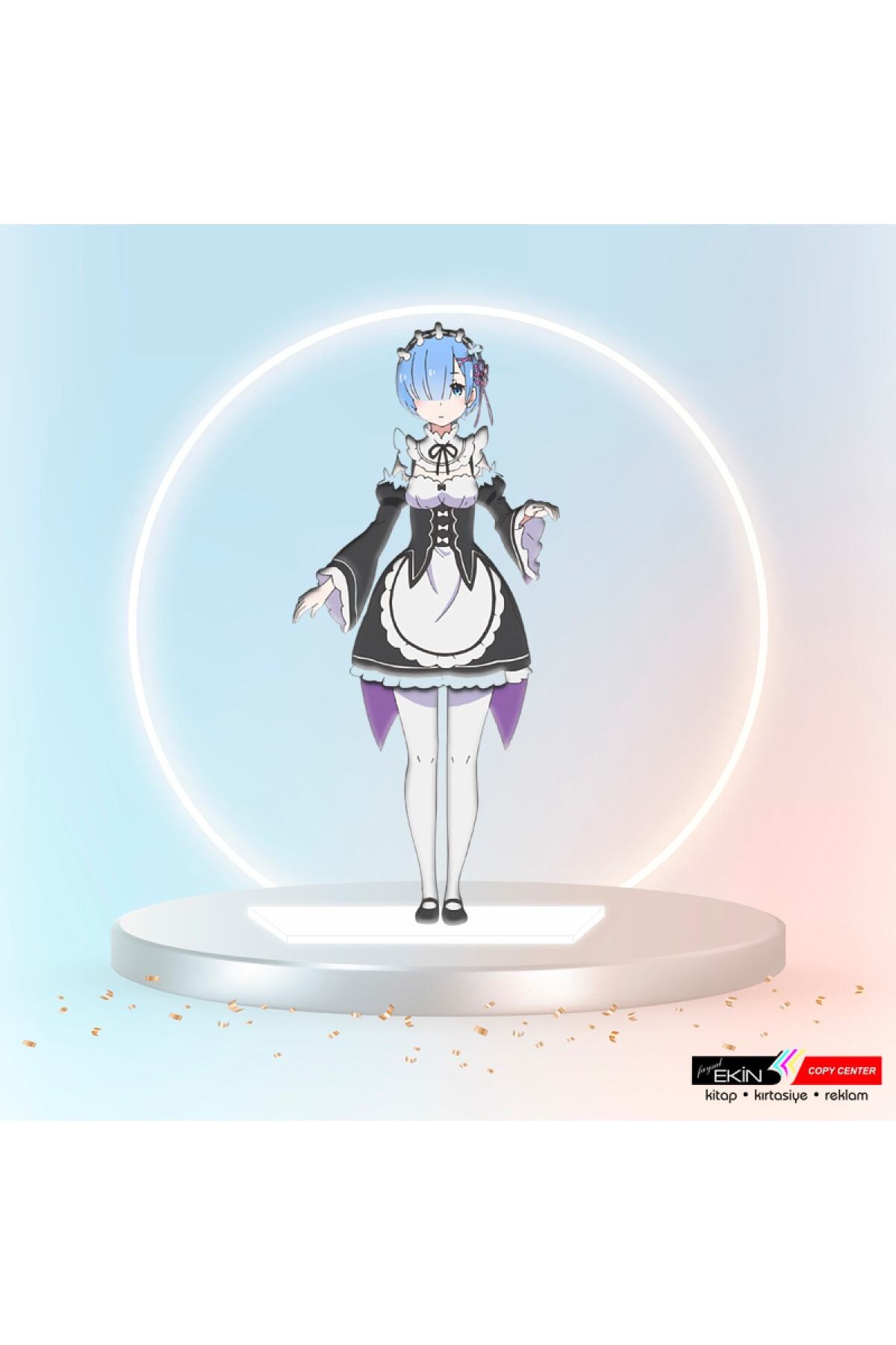 Ekinexpress Rem Re Zero Anime Ayaklı Ahşap Figür