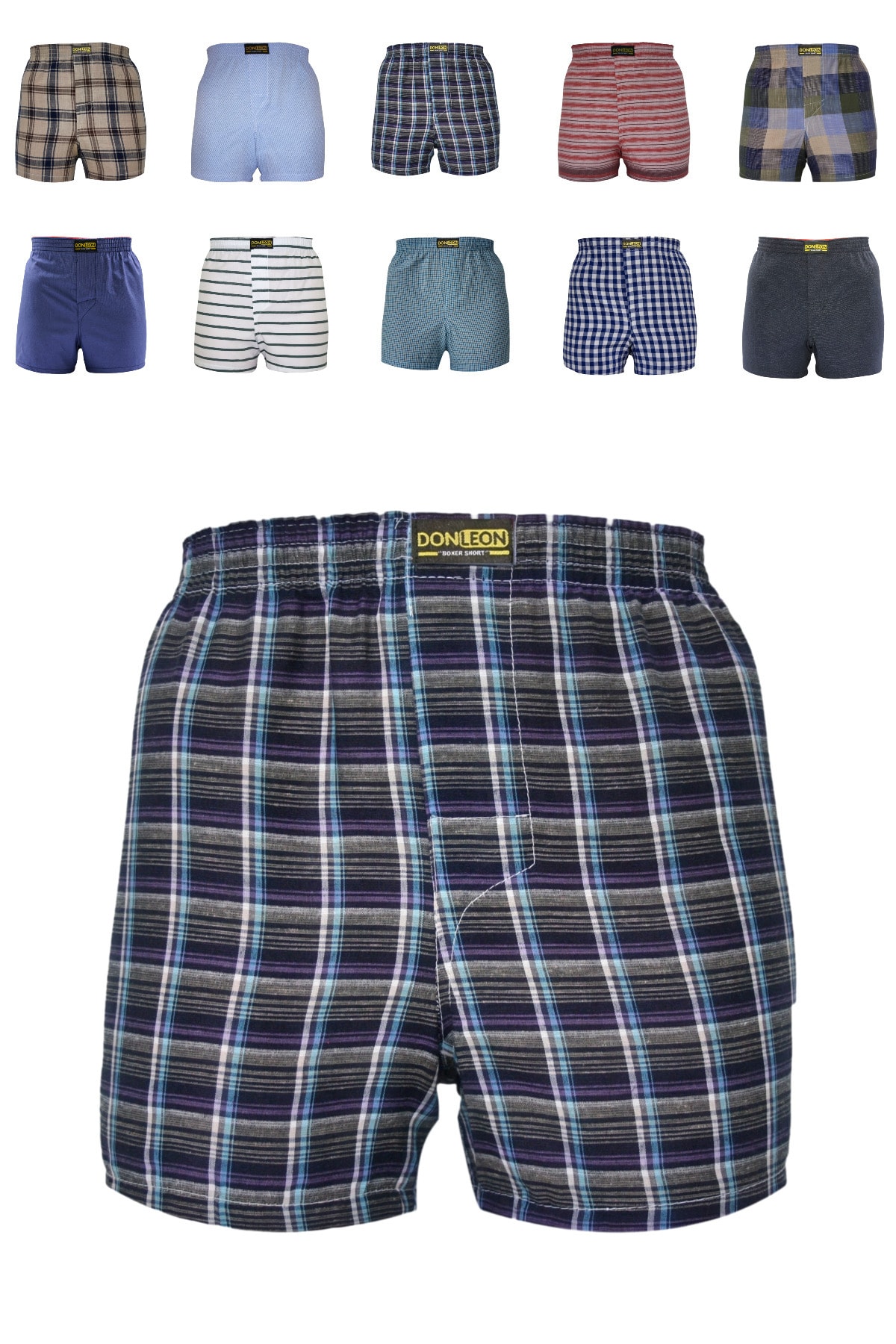 DeeAn Poplin Erkek 10'lu Paket Boxer