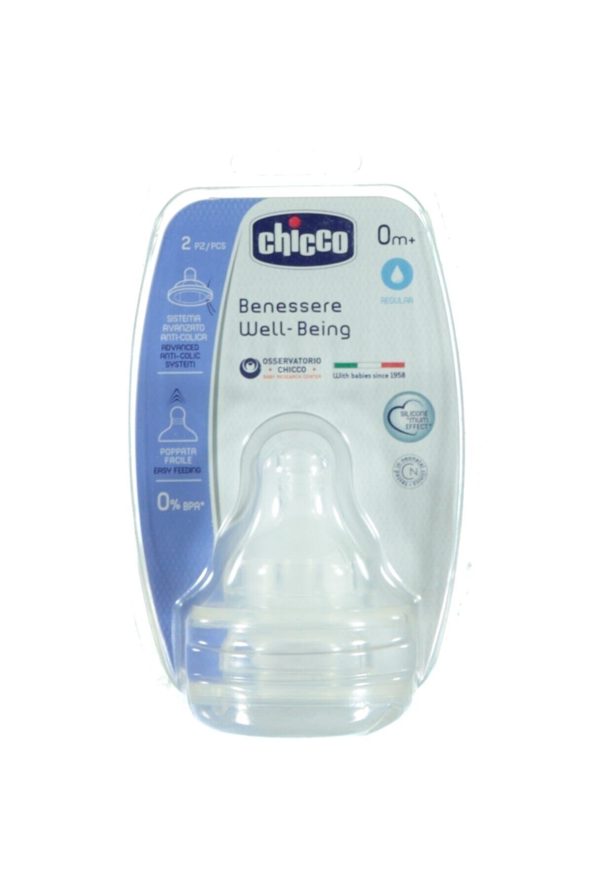 Chicco Yavaş Akışlı Slikon Biberon Emziği 0+ Ay