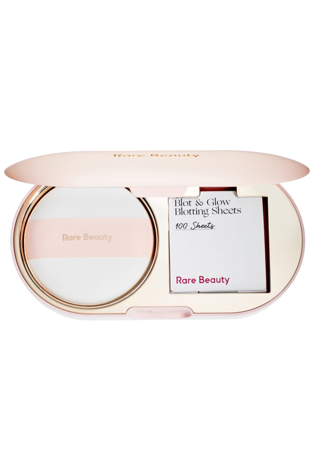 Rare Beauty Blot \& Glow Touch\-up \- Yağ Emici Kağıt Ve Puf Seti