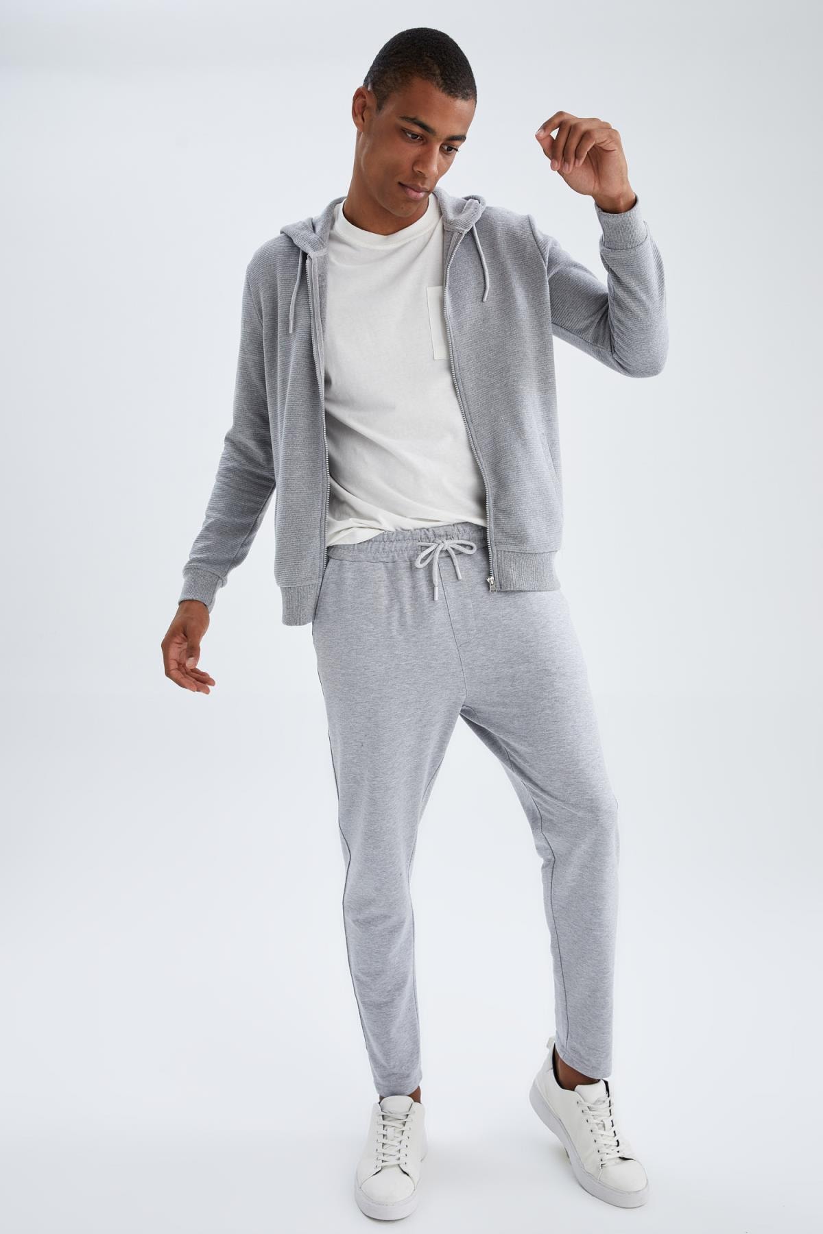 DeFacto Erkek Gri Skinny Fit Jogger Eşofman Altı W2951AZ21AU