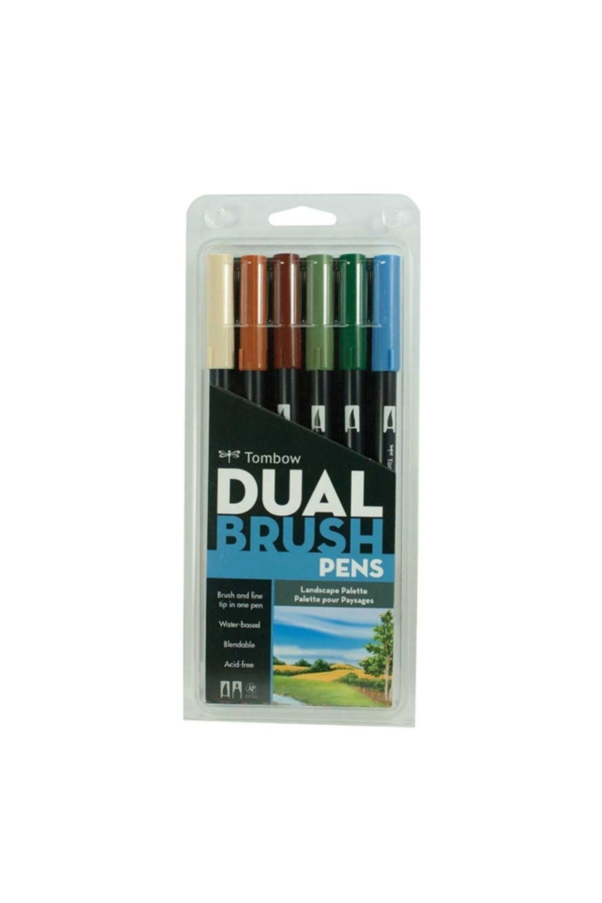 Tombow Dual Brush Pen 6lı Landscape Palette