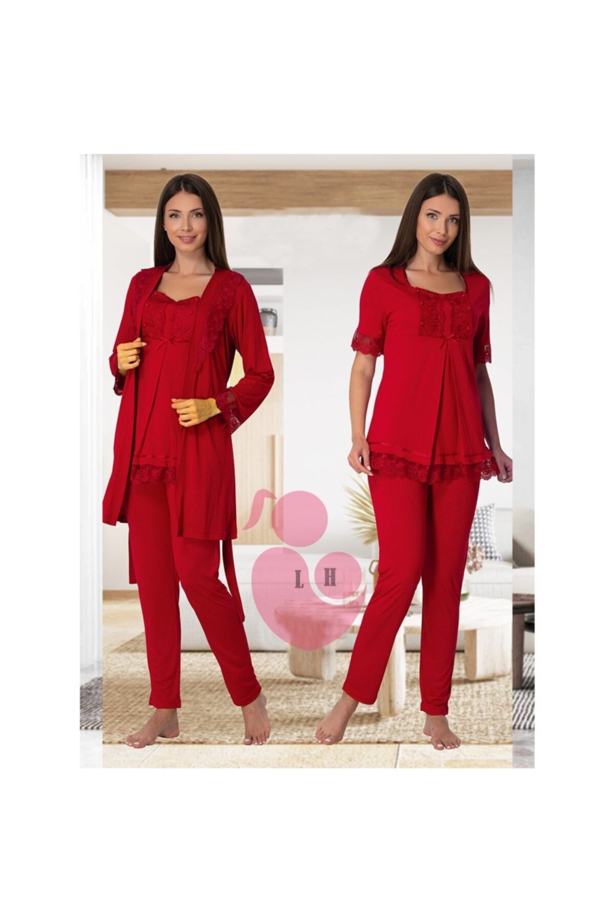 Effort Pijama Efortt Emzirme Özellikli Lohusa 3'lü Takım