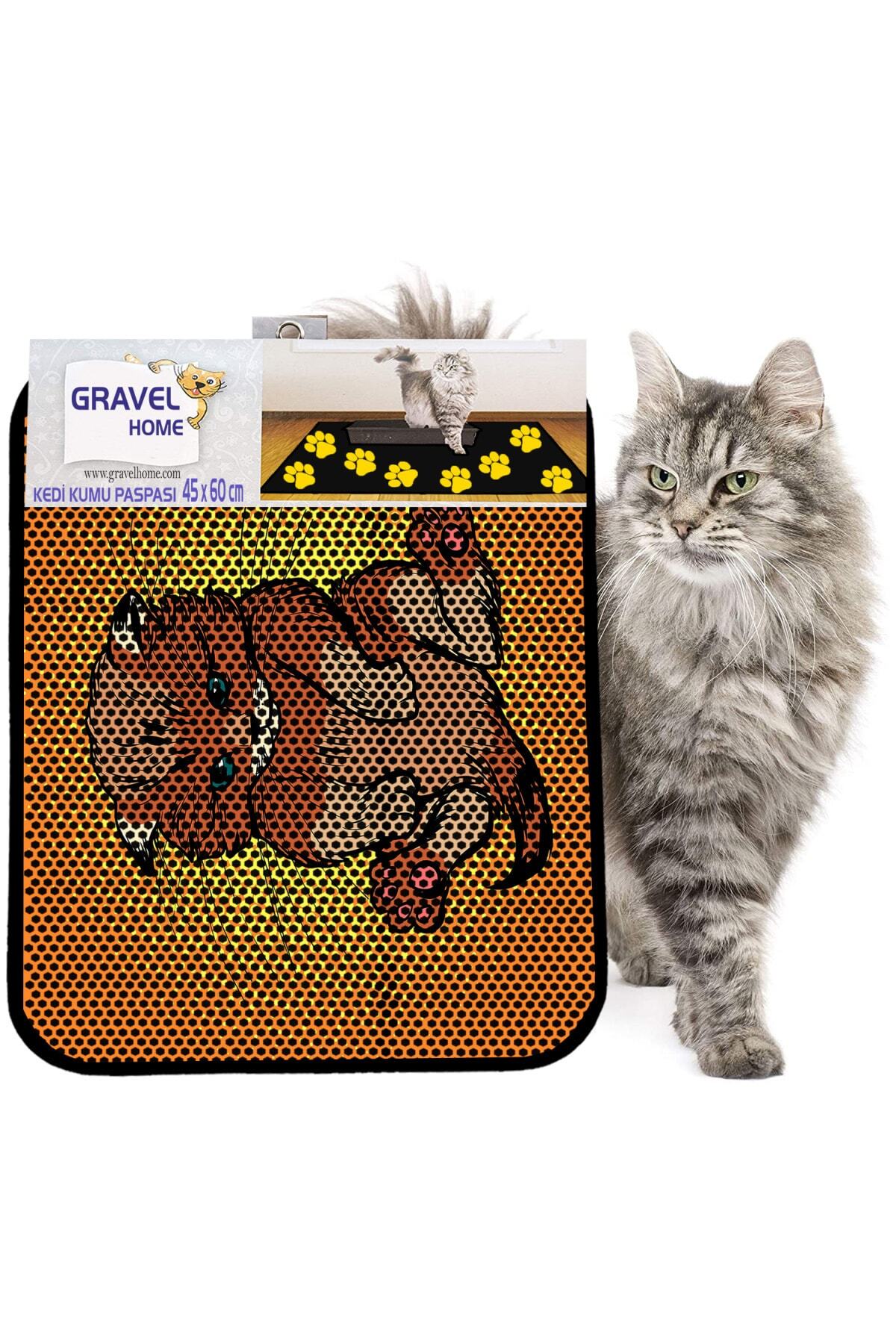 Gravel Kedi Kumu Paspası Yeni Sezon 45 X 60 Cm Nrszn0193
