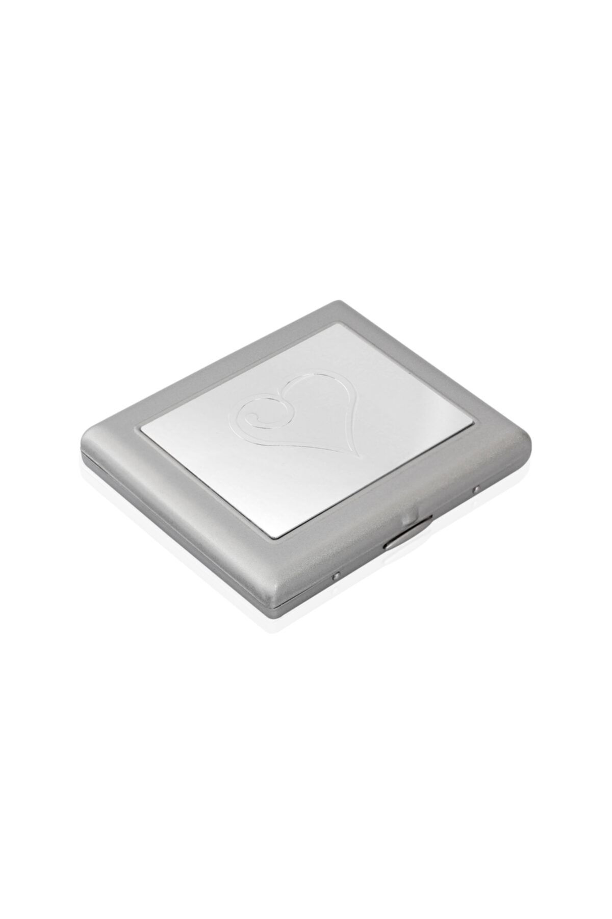 zekupp Kalp Desenli Metal Sigara Tabakası